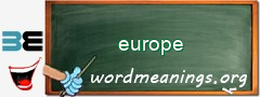 WordMeaning blackboard for europe